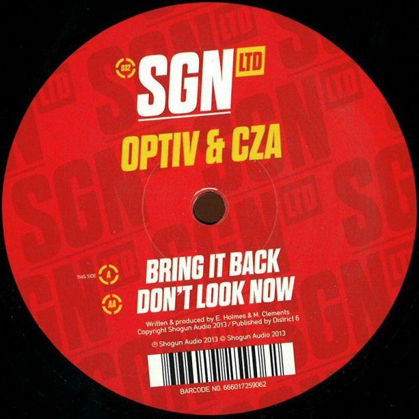 Optiv & CZA - Bring It Back / Don’t Look Now