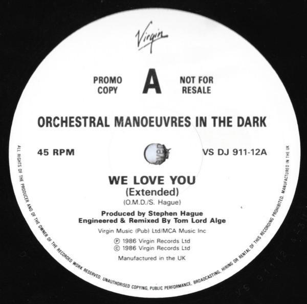 Orchestral Manoeuvres In The Dark - We Love You (Extended)
