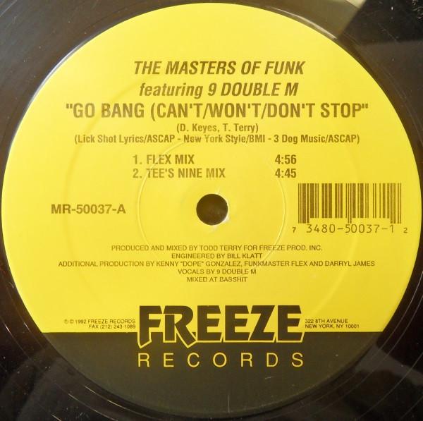 The Masters Of Funk, Nine - Go Bang (Can't / Won't / Don't Stop)
